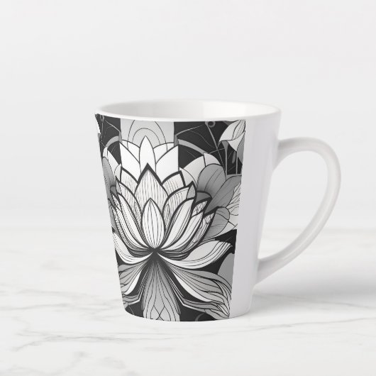 Art Deco Lotus 12oz Mok (Rechts)