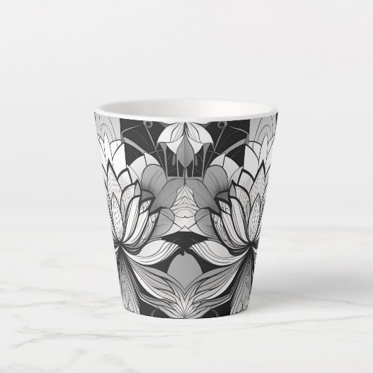 Art Deco Lotus 12oz Mok (Voorkant)