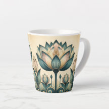 Art Deco Lotus 12oz Mok