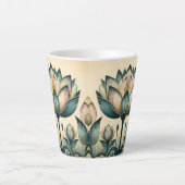 Art Deco Lotus 12oz Mok (Voorkant)