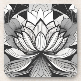 Art Deco Lotus Coaster Set Bier Onderzetter