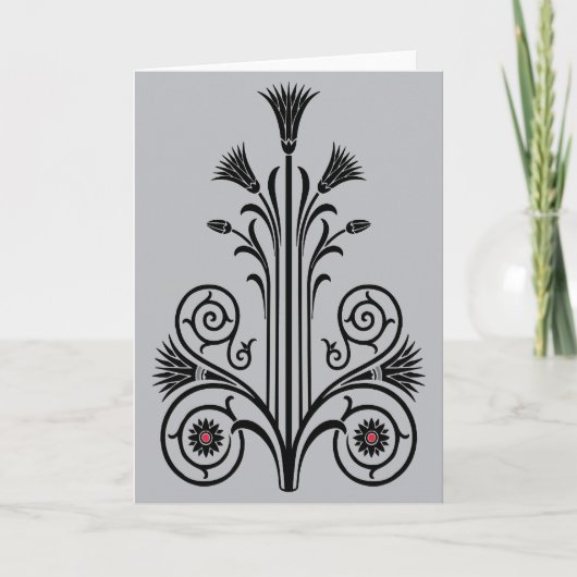Art Deco Lotus (Egyptisch) Kaart (Voorkant)