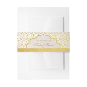 Art Deco Lotus Goud Bloemen Uitnodigingen Wikkel (Voorkant Voorbeeld)