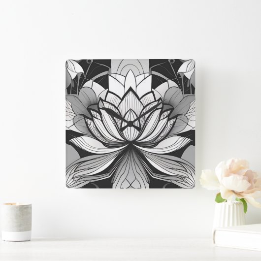 Art Deco Lotus Klok (Huis)