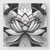 Art Deco Lotus Klok (Voorkant)