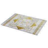 Art Deco Love and Bedankt Wedding Marble Gold Foil Snijplank (Hoek)