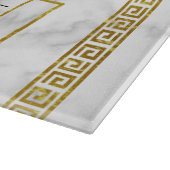 Art Deco Love and Bedankt Wedding Marble Gold Foil Snijplank (Hoek)