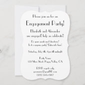 Art Deco Love, Fireworks Engagement Party Kaart (Achterkant)