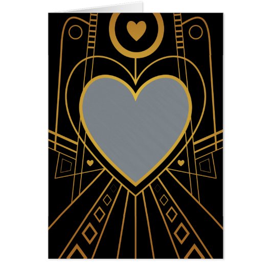 Art Deco Love Heart Border (Voorkant)