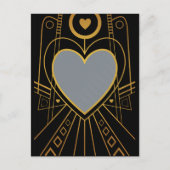 Art Deco Love Heart Border Briefkaart (Voorkant)