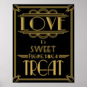 Art Deco Love is een zoete print (Voorkant)