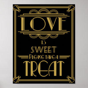 Art Deco Love is een zoete print