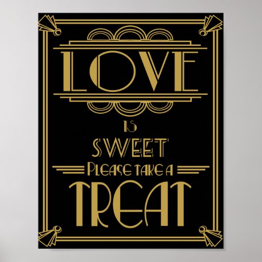 Art Deco Love is een zoete print (Voorkant)