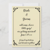  Art Deco Love Romance Tennis Save the Date Kaart (Achterkant)