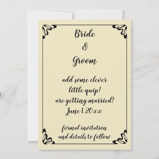 Art Deco Love Romance Tennis Save the Date Kaart (Achterkant)