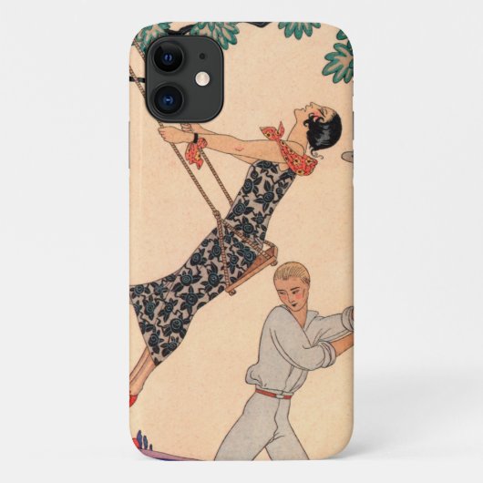  Art Deco Love, The Swing by George Barbier Case-Mate iPhone Case (Achterkant)
