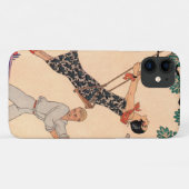  Art Deco Love, The Swing by George Barbier Case-Mate iPhone Case (Achterkant (horizontaal))