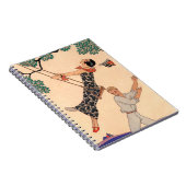  Art Deco Love, The Swing by George Barbier Notitieboek (Rechterzijde)