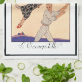 Art Deco Love, The Swing by George Barbier Theedoek (Gevouwen)