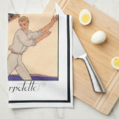 Art Deco Love, The Swing by George Barbier Theedoek (Quarter Fold)