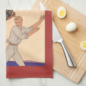  Art Deco Love, The Swing by George Barbier Theedoek (Quarter Fold)