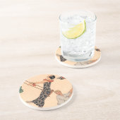 Art Deco Love, The Swing by George Barbier Zandsteen Onderzetter (Zijkant)