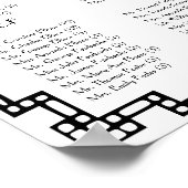 Art Deco Love Vogel Oud Geld Custom Kleur Trouwen Poster (Hoek)