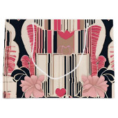 Art Deco Love Wrapping Paper Groot Cadeauzakje (Voorkant)
