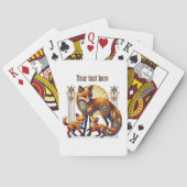 Art Deco lovers customizable fox Pokerkaarten (Achterkant)
