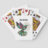 Art Deco lovers customizable Hummingbird Pokerkaarten (Achterkant)