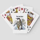 Art Deco lovers customizable penguin Pokerkaarten (Achterkant)