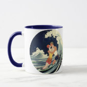  Art Deco Lovers Kiss in The Waves bij Beach Mok (Links)