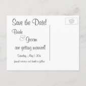 Art Deco Lovers Kiss Wedding Save the Date Aankondigingskaart (Achterkant)