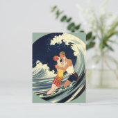  Art Deco Lovers Kiss Wedding Save the Date Aankondigingskaart (Staand voorkant)