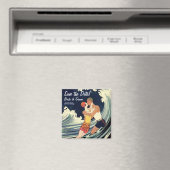  Art Deco Lovers Kiss Wedding Save the Date Magneet (Insitu (Vaatwasser))