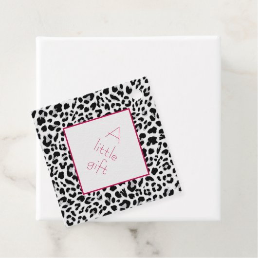 Art Deco Luipaard Print Bedankjes Labels (In situ)