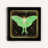 Art Deco Luna Moth Notitieboek (Voorkant)