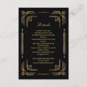 Art deco luxe elegante bruiloft behuizing kaart (Voorkant)