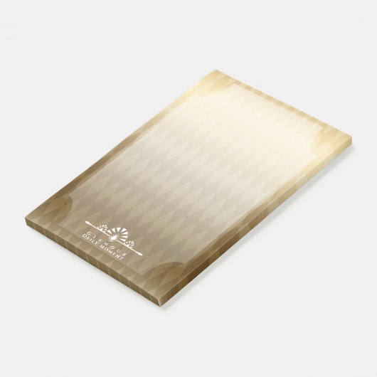 Art Deco Luxe Goud Post-it® Notes (Schuin)