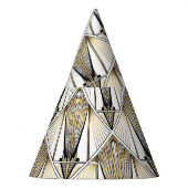 Art Deco, luxe gouden motief Feesthoedjes (Links)
