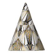 Art Deco, luxe gouden motief Feesthoedjes (Rechts)