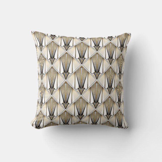 Art Deco, luxe gouden motief Kussen (Voorkant)