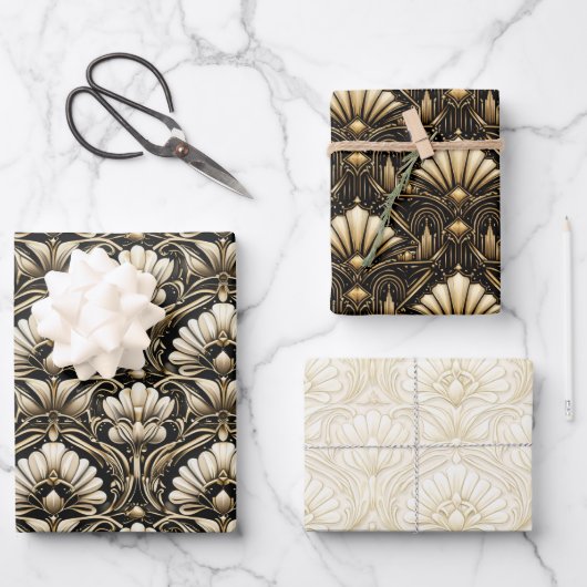 Art Deco Luxe Inpakpapier Set Vel (Voorkant)