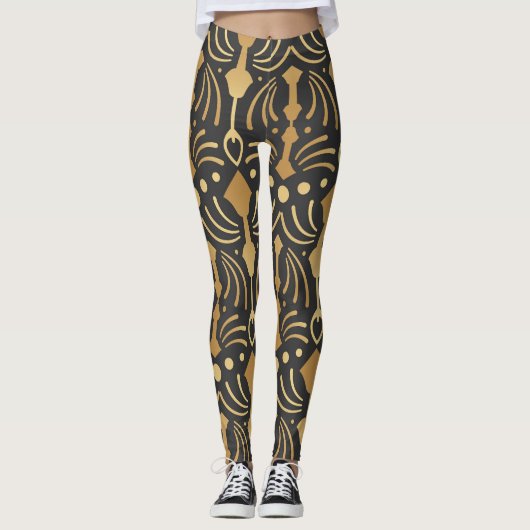 Art Deco Luxe: Japans Elegance Leggings (Voorkant)