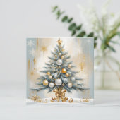 Art Deco Luxe Kerst Gouden Ornamenten Bogen Feestdagenkaart (Staand voorkant)
