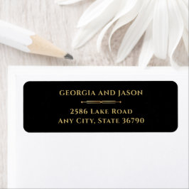 Art Deco Luxe Modern Retour Adres Label