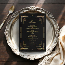 Art Deco Luxe Modern Trouwmenu Menu