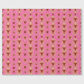 Art Deco Luxe Rood Roze Inpakpapier Roll (Vlak)