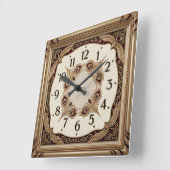 Art Deco Luxe Vierkante Klok (Hoek)