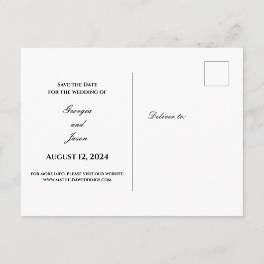 Art Deco Luxury Save the Date Kaart (Achterkant)